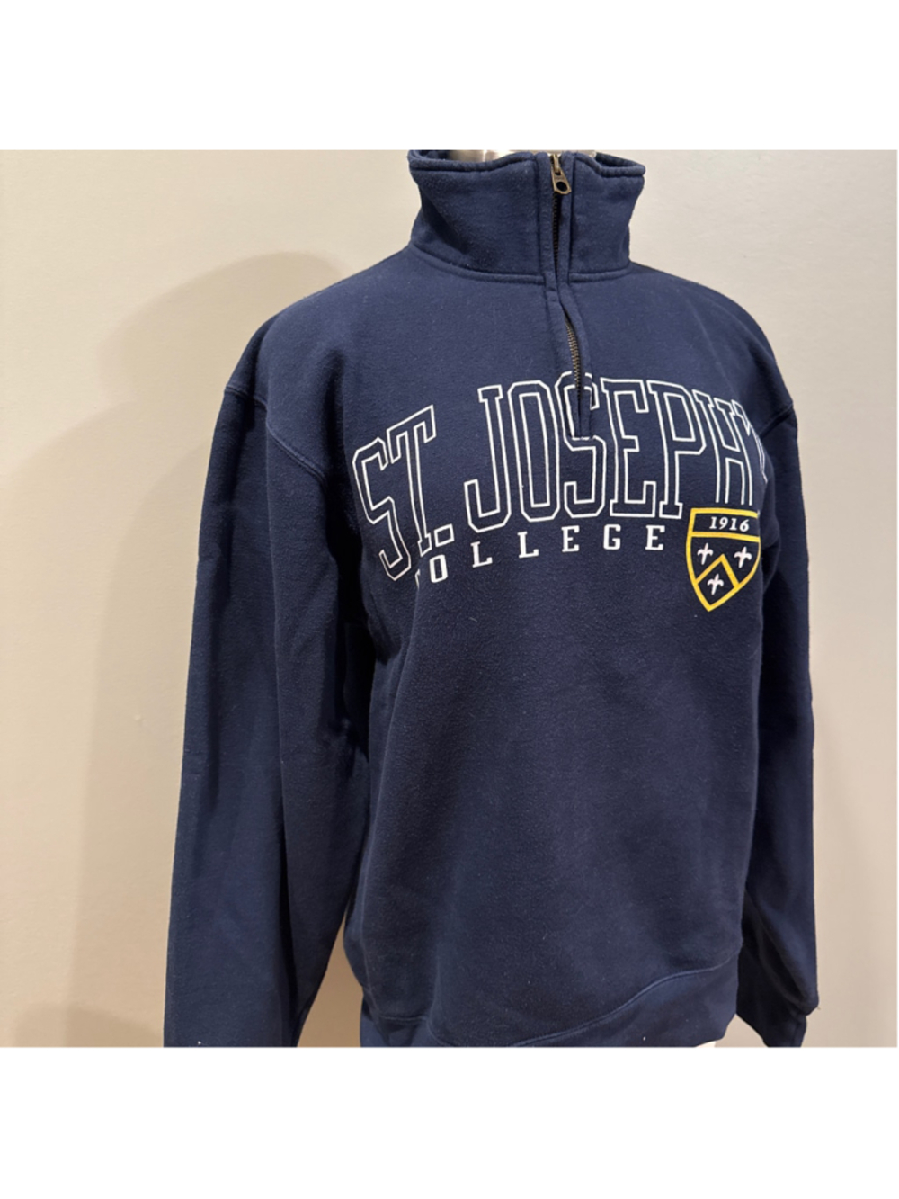 Unisex Jansport Navy Blue St. Joseph's College Quarter-Zip Sweatshirt Small - Picture 2 of 7